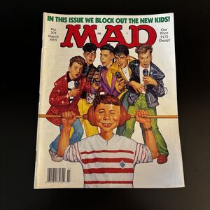Mad Magazine March 1991 Number 301 NKOTB New Kids on the Block Vintage